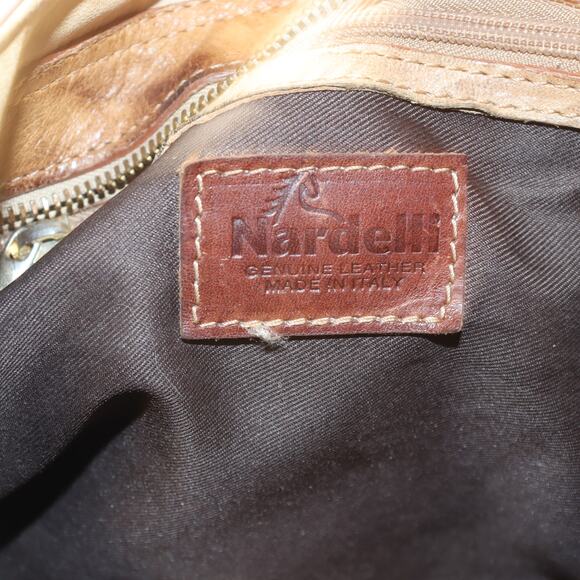 Nardelli Genuine Leather & Hair-on-Hide Italian Tote Shoulder Bag - Picture 9 of 9